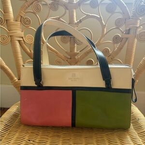 Kate Spade Pink and Green Purse with Colorblock Design 👛
